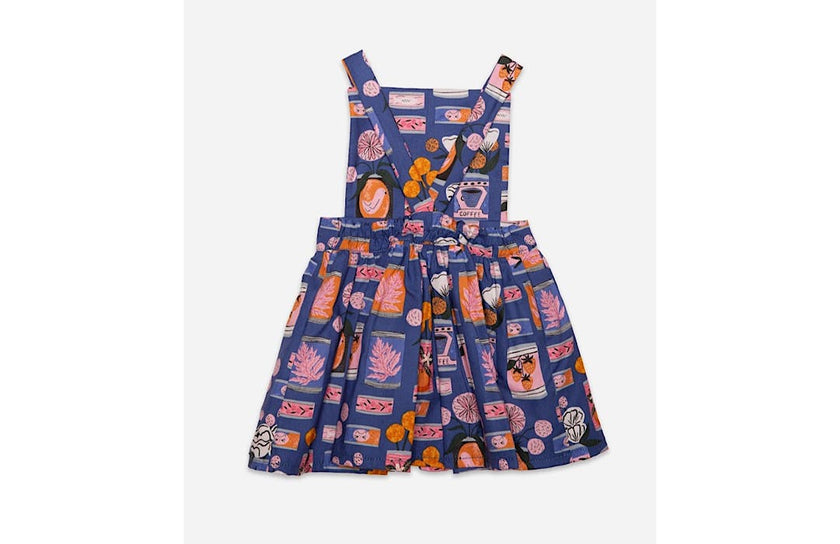 Pinafore Dress in Tin Can Flowers
