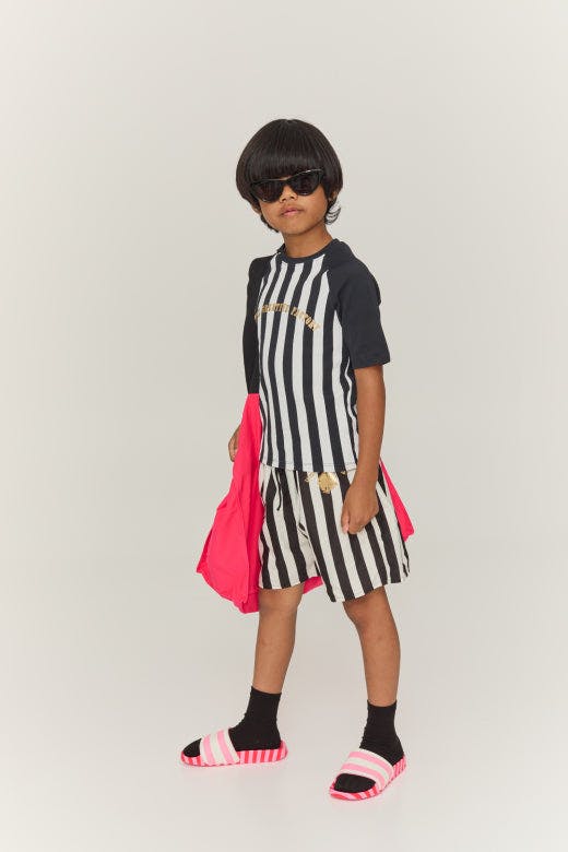 Black Striped UV Sun Protection T-Shirt
