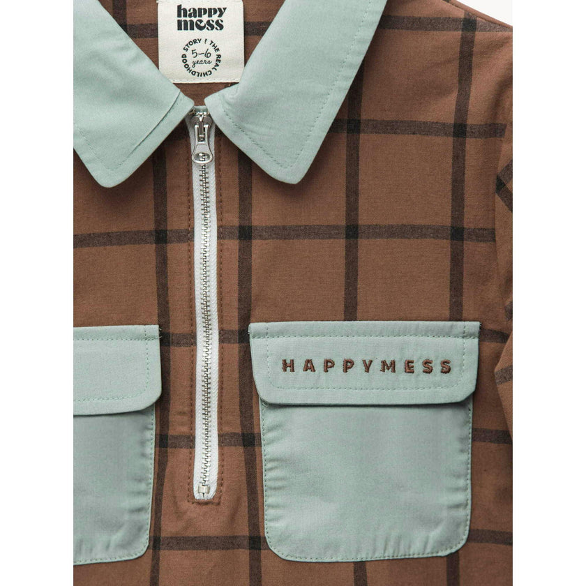 children's plaid shirt - cocoa brown