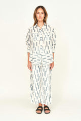 Kyoto Shirt in White Rainfall