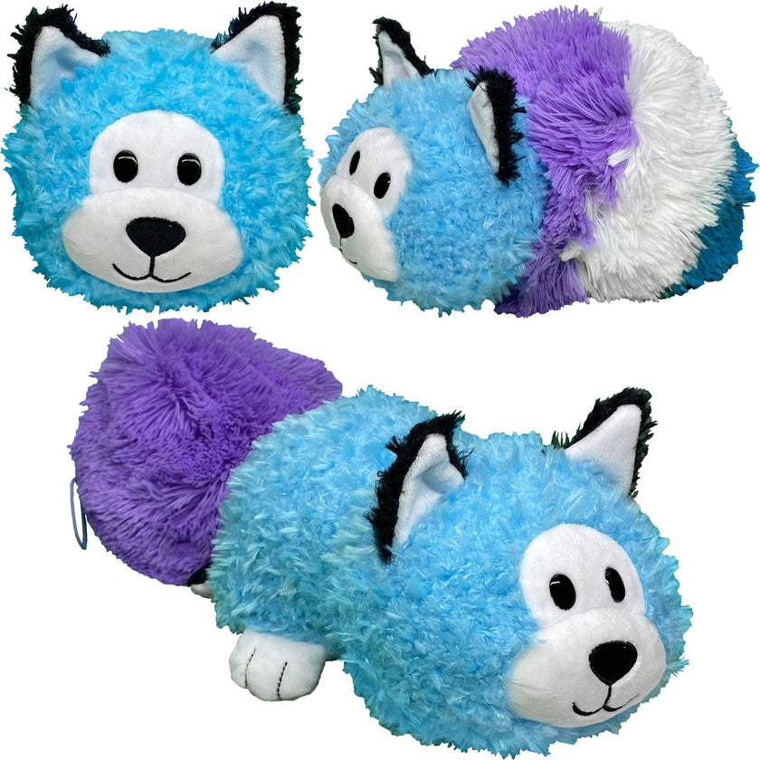 FlipaZoo: Magic Tails - Purple to Blue - 2-In-1 Animal Plush w/ Bonus 3" Baby Org