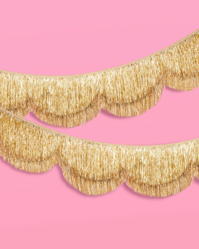Stay Golden Fringe - scalloped banner