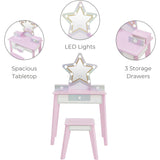 Little Princess Star Vanity with LED Illuminated Mirror