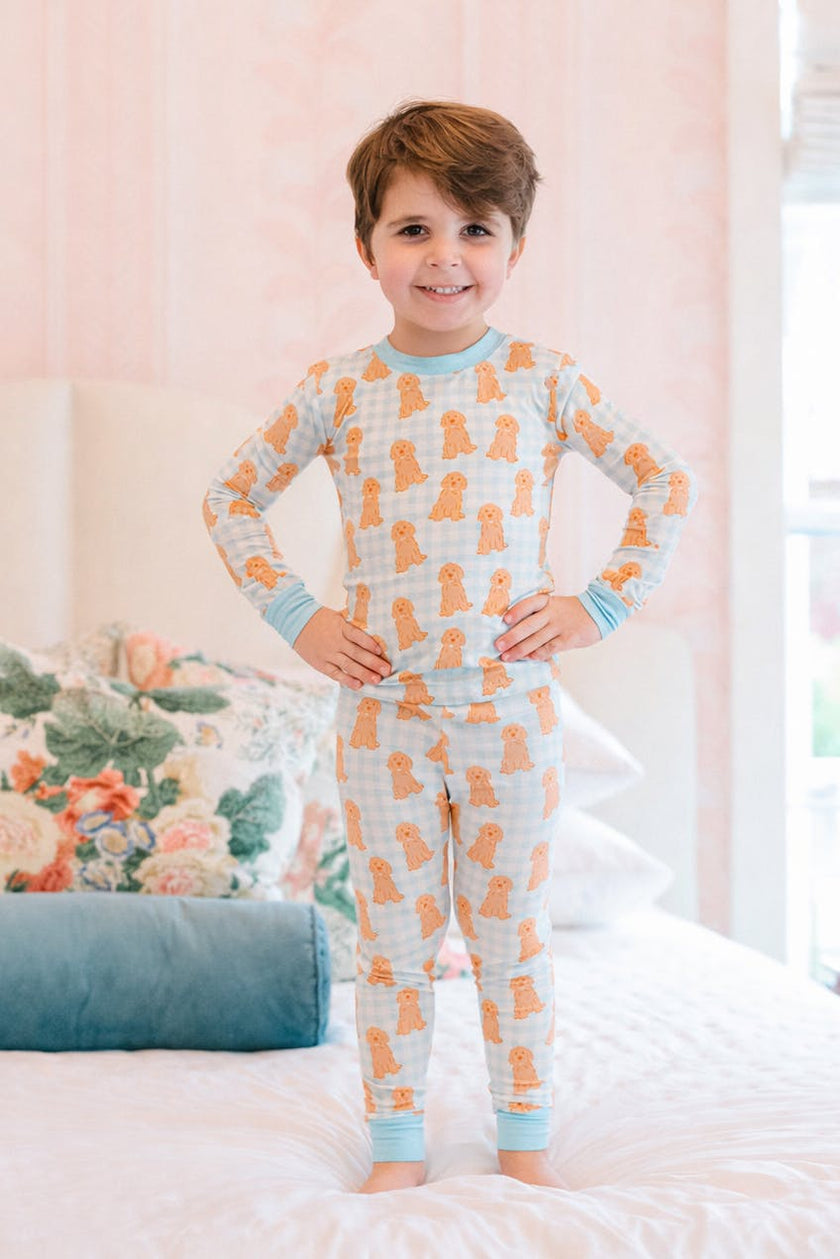 Blue Goldendoodle Bamboo PJ Set
