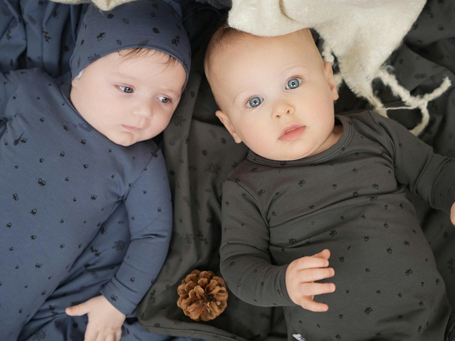 Acorn Print Long Sleeve Footie