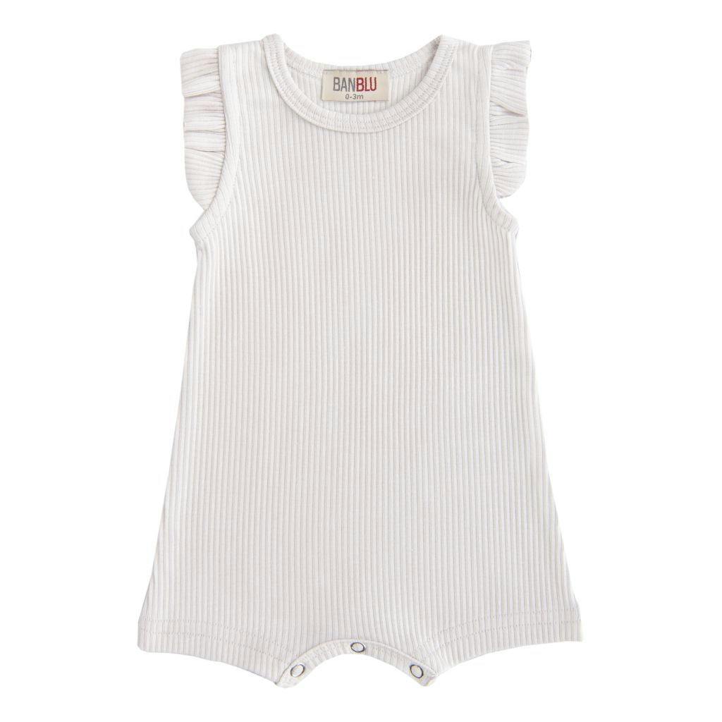 Gray Fog Ruffle Modal Shortie
