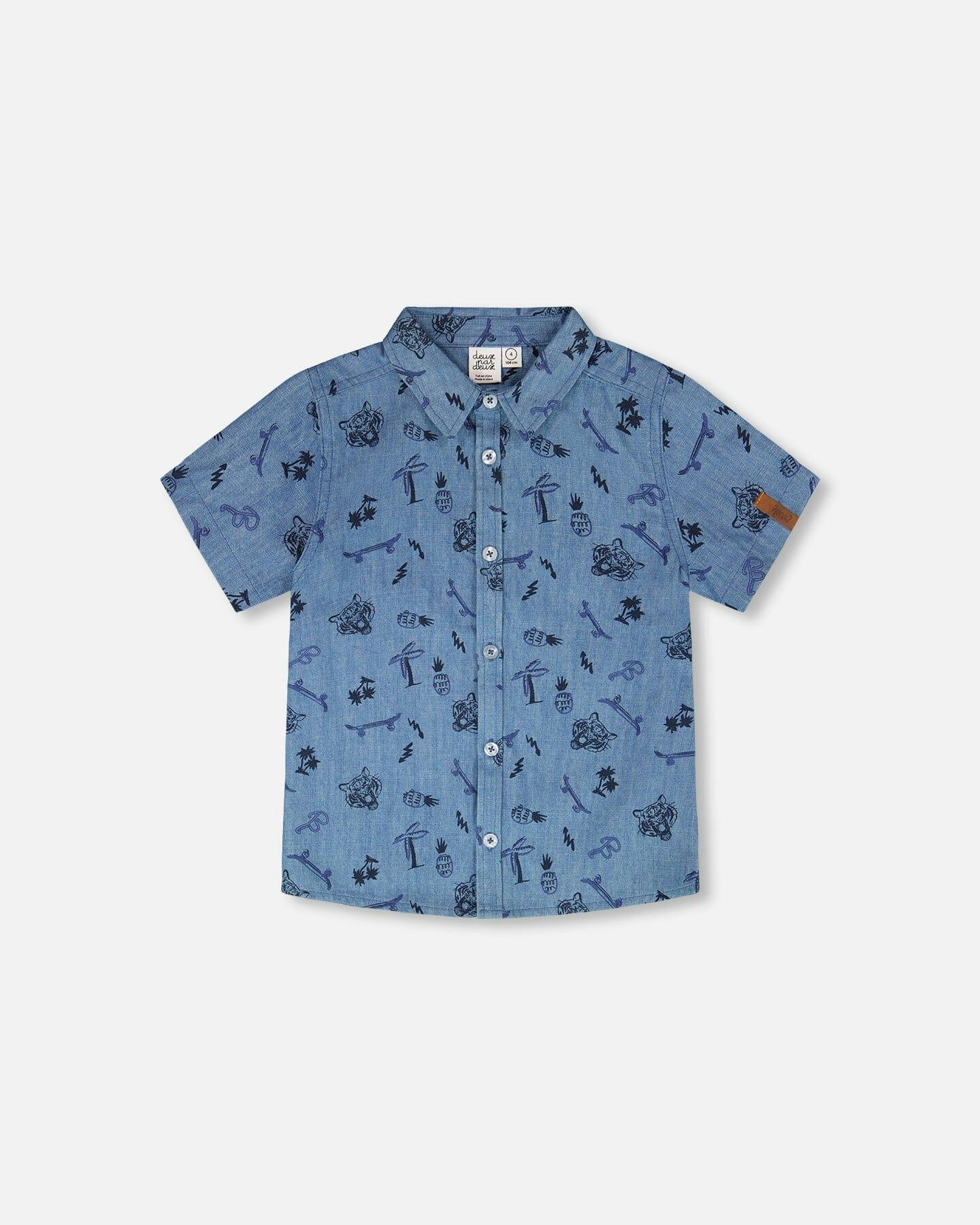 Chambray Short-Sleeve Shirt