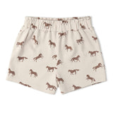 Organic Drop Shoulder Tee & Shorts Set - Horses