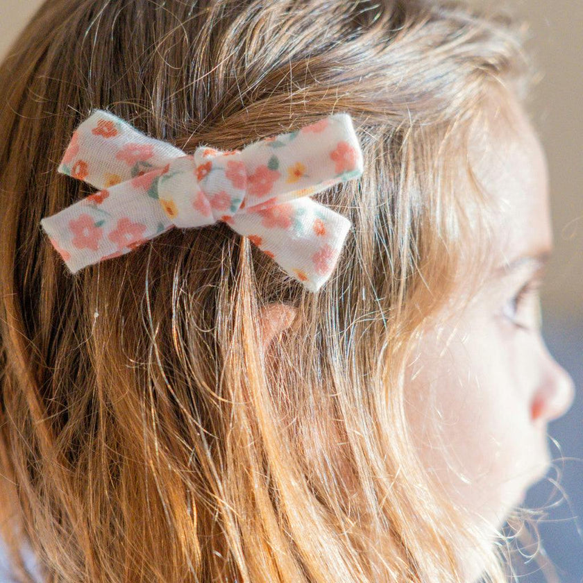 Single Bow Hair Clip | Sunset Meadow