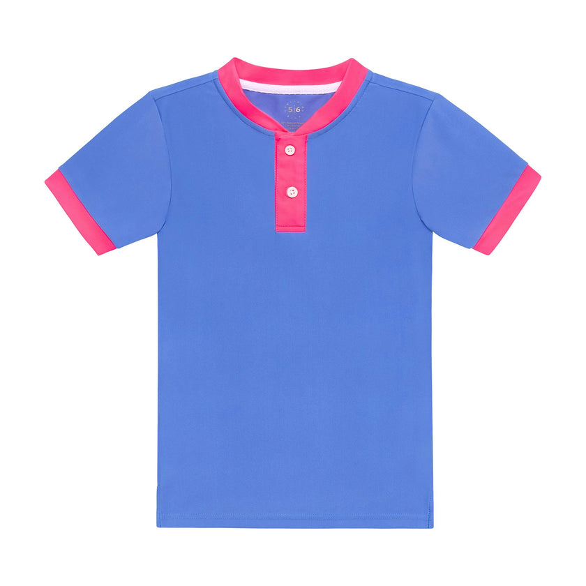 sky blue/neon pink blade shirt