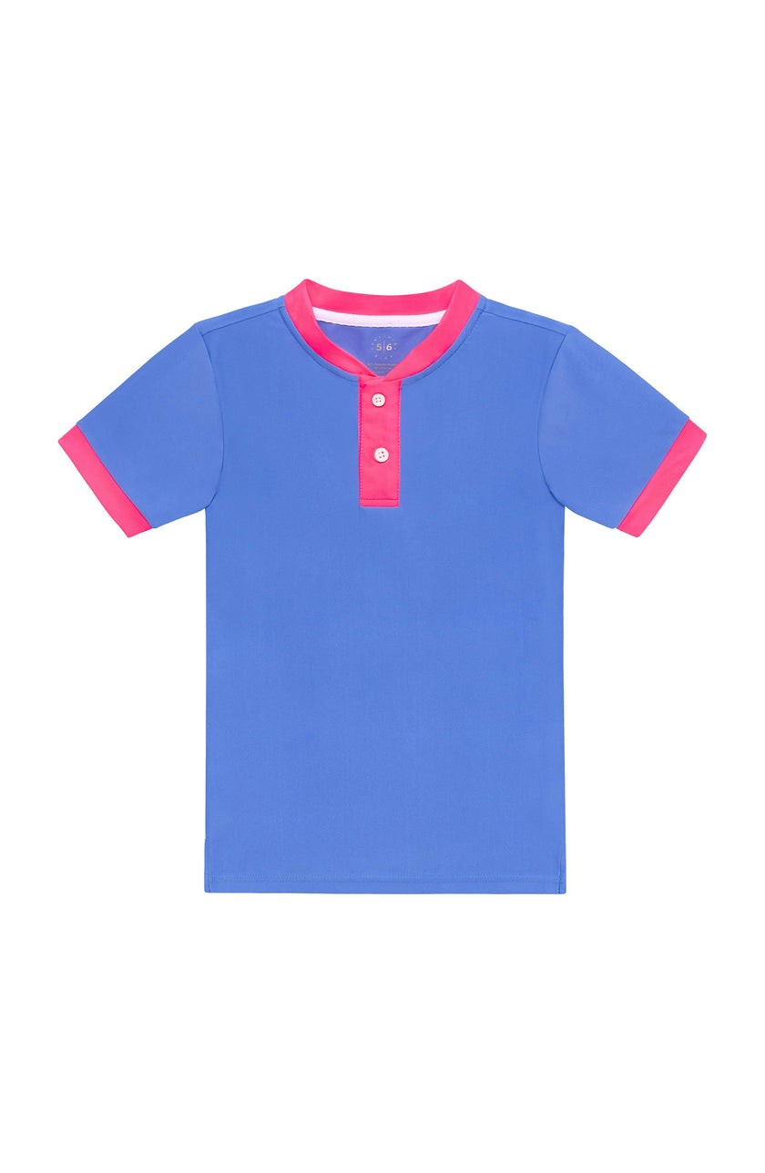sky blue/neon pink blade shirt