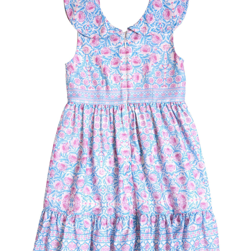 Mini Samara Dress in Thistle Flower Mosaic Florise