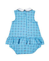 Printed Knit Romper With Flowers