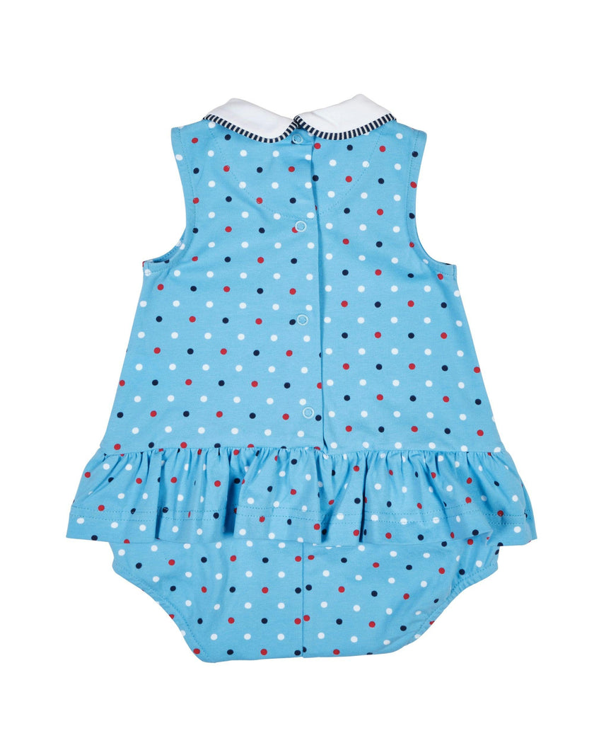 Printed Knit Romper With Flowers