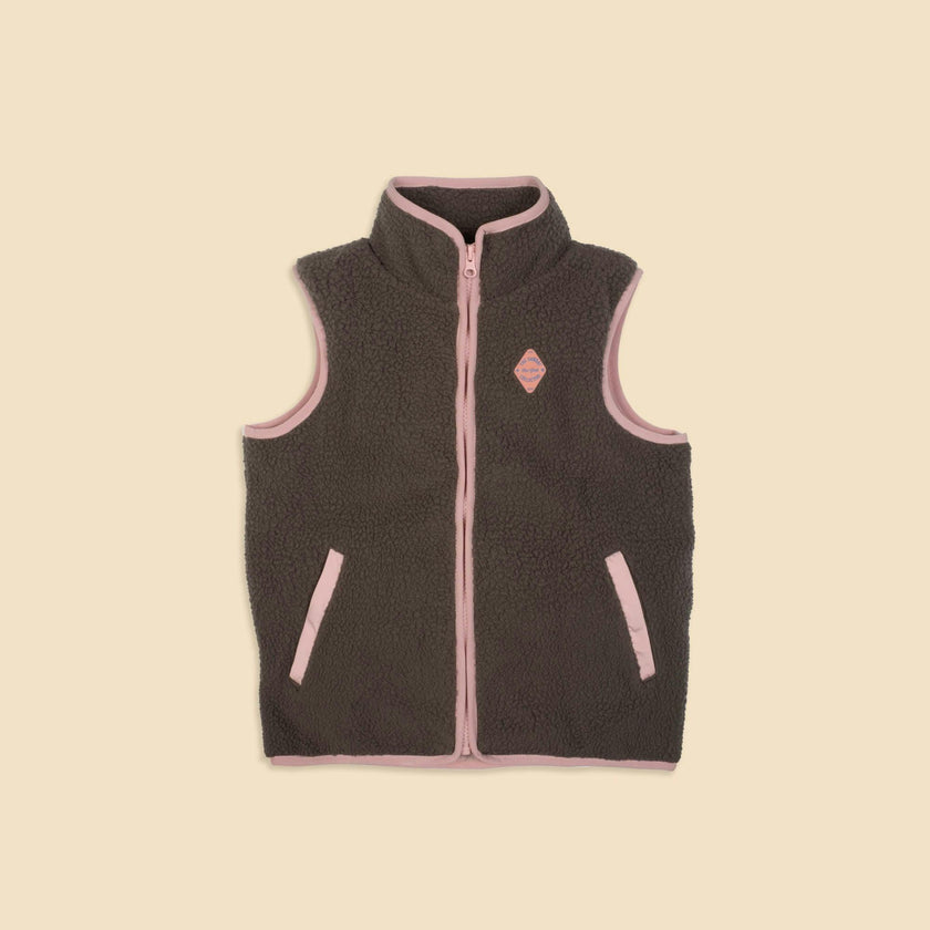 Polar Fleece Vest in Midnight Slate