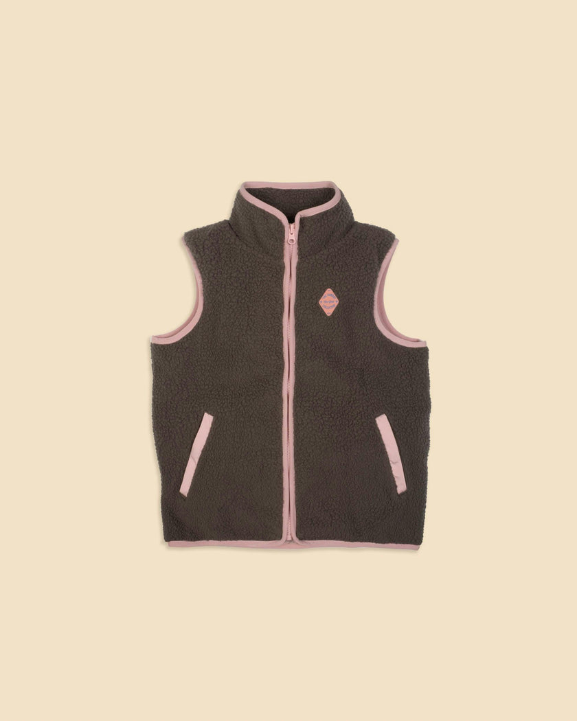 Polar Fleece Vest in Midnight Slate