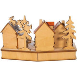 7.08-Inch Battery-Operated Village Musical LED House with Motion