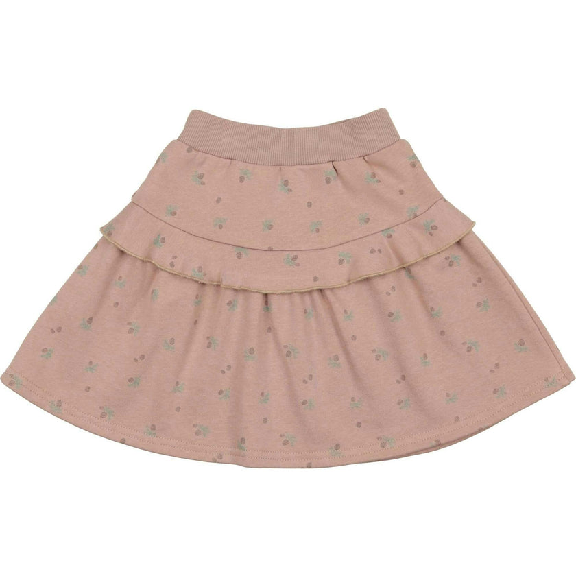 Pine Tired Ruffle A-Line Short Skirt
