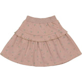 Pine Tired Ruffle A-Line Short Skirt