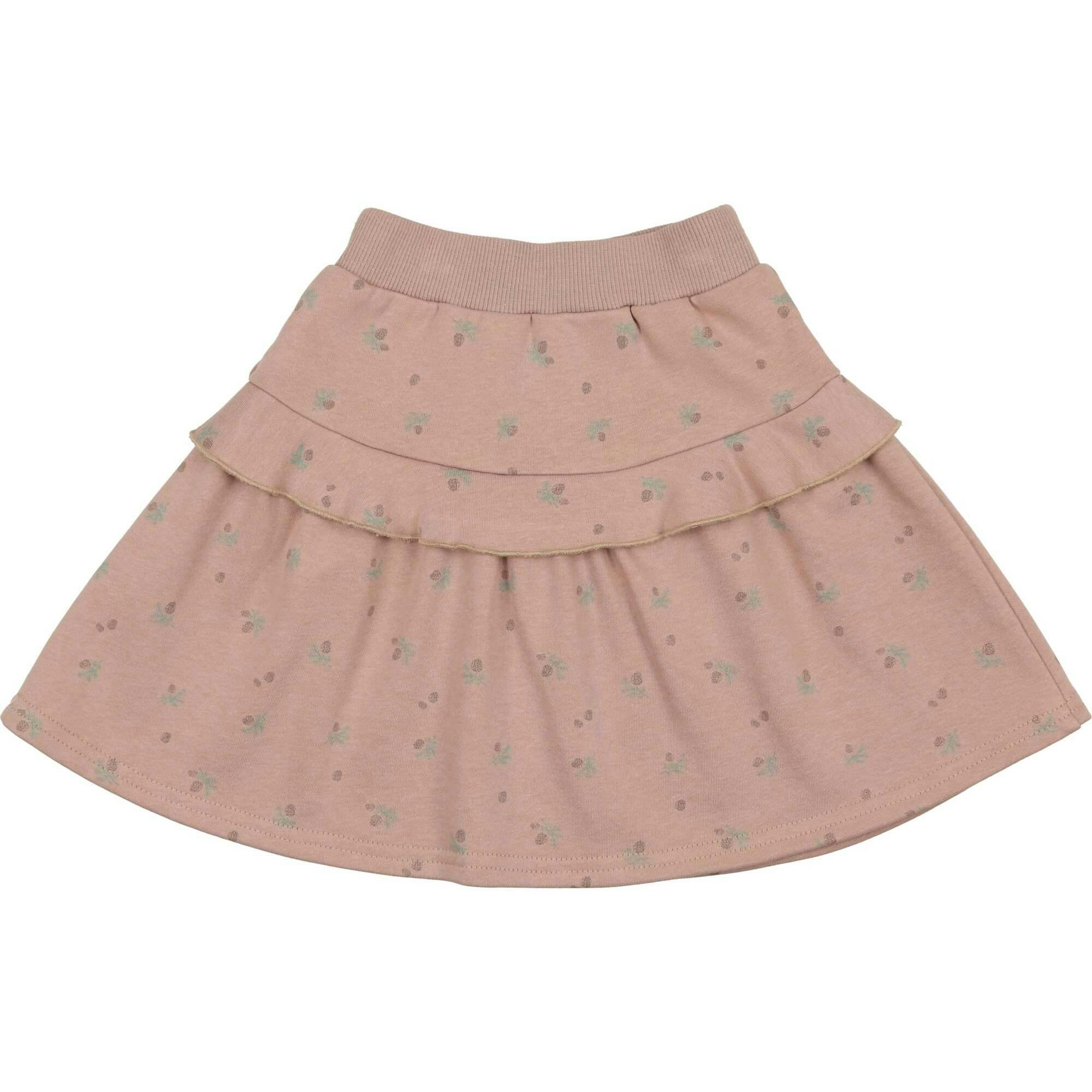 Pine Tired Ruffle A-Line Short Skirt