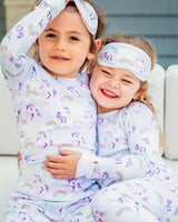 The Organic Long Sleeve Pajama Set [Unicorns and Rainbows]