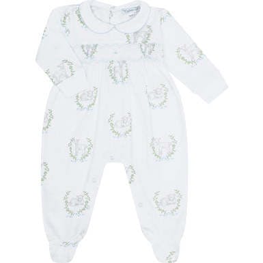 Print Smocked Footie