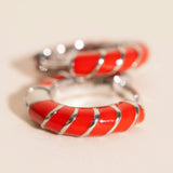 Color Chunky Rounded Huggie Hoop Earrings