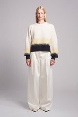 SONIA COLOR-BLOCK SWEATER | IVORY/BUTTER/BLACK