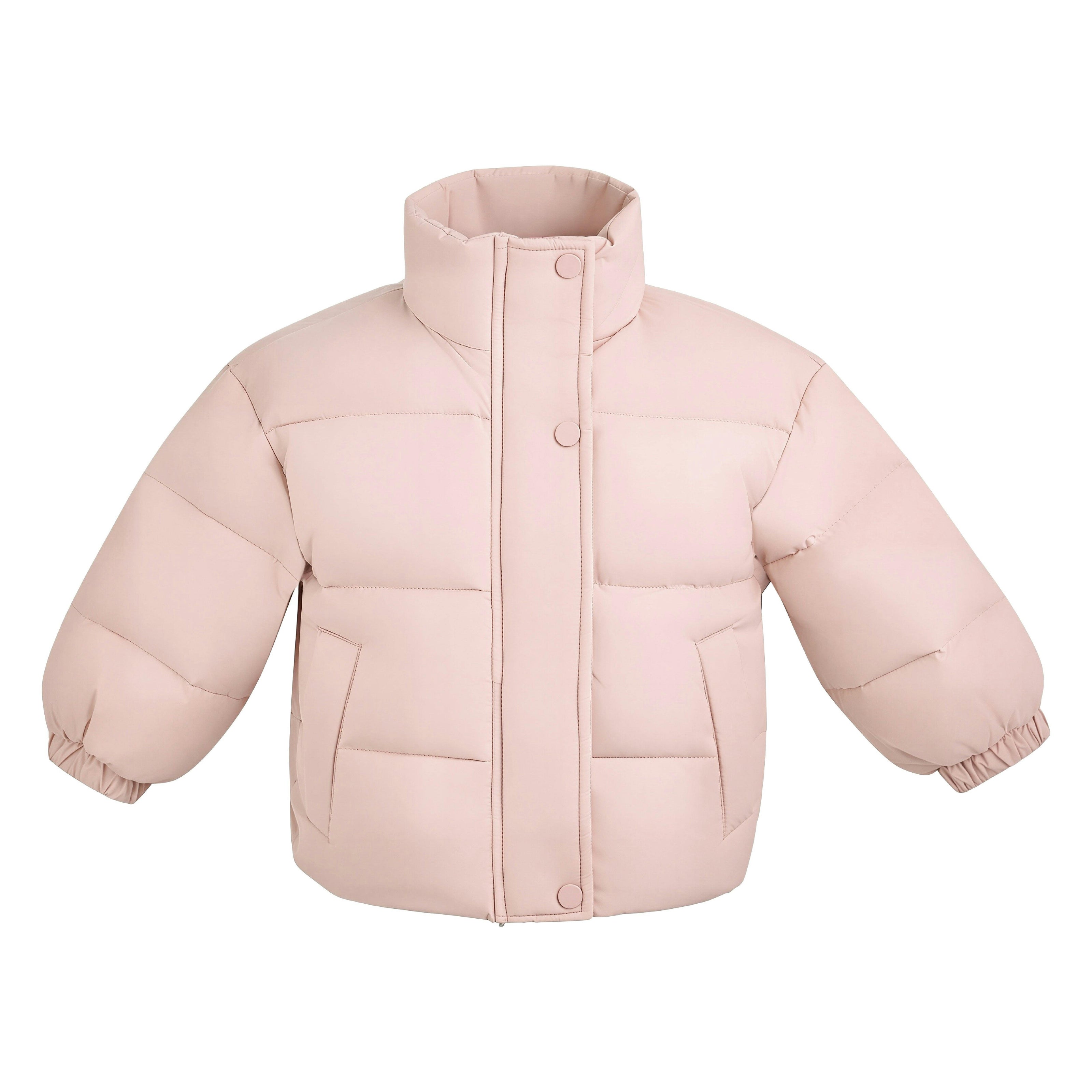 Pink Hooded Puffer Jacket