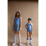 The West Village High Neck One-Piece Swuimsuit, Blue Deep