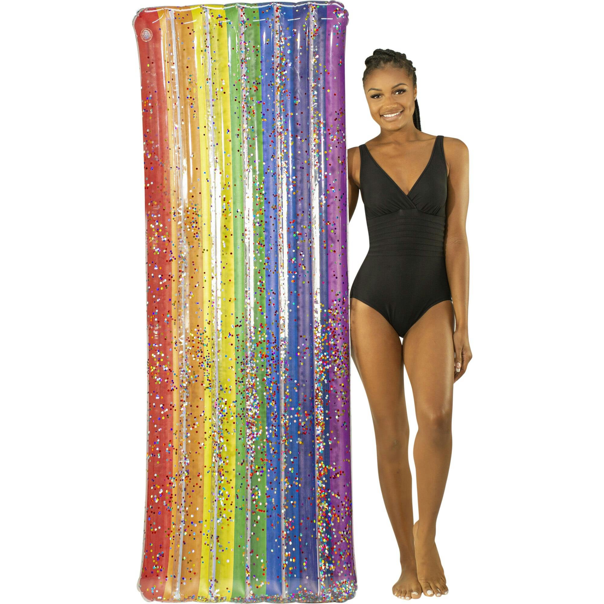 Rainbow Collection Deluxe Glitter Pool Raft 74