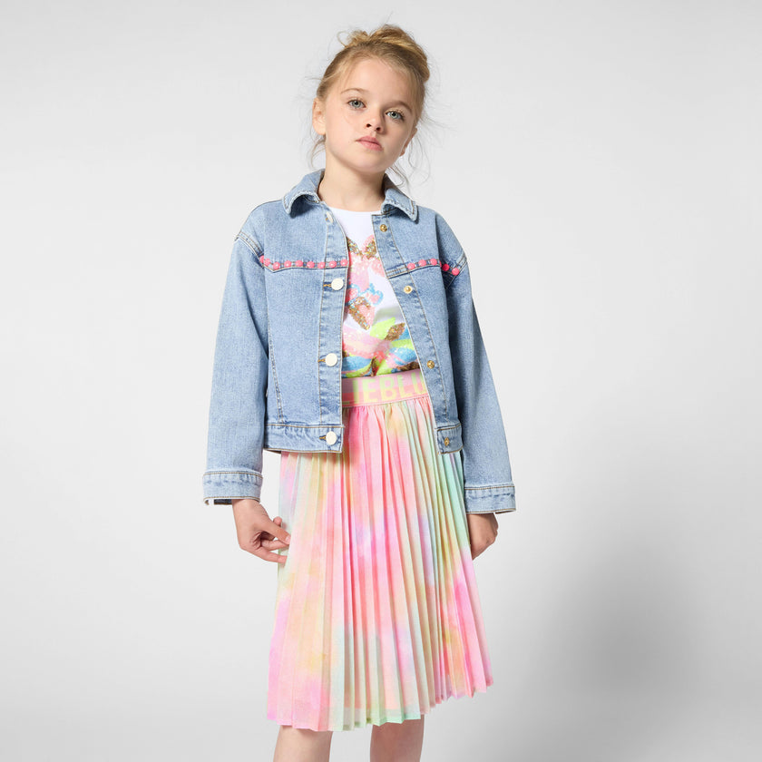 Pastel Tie-Dye Pleated Kids’ Skirt