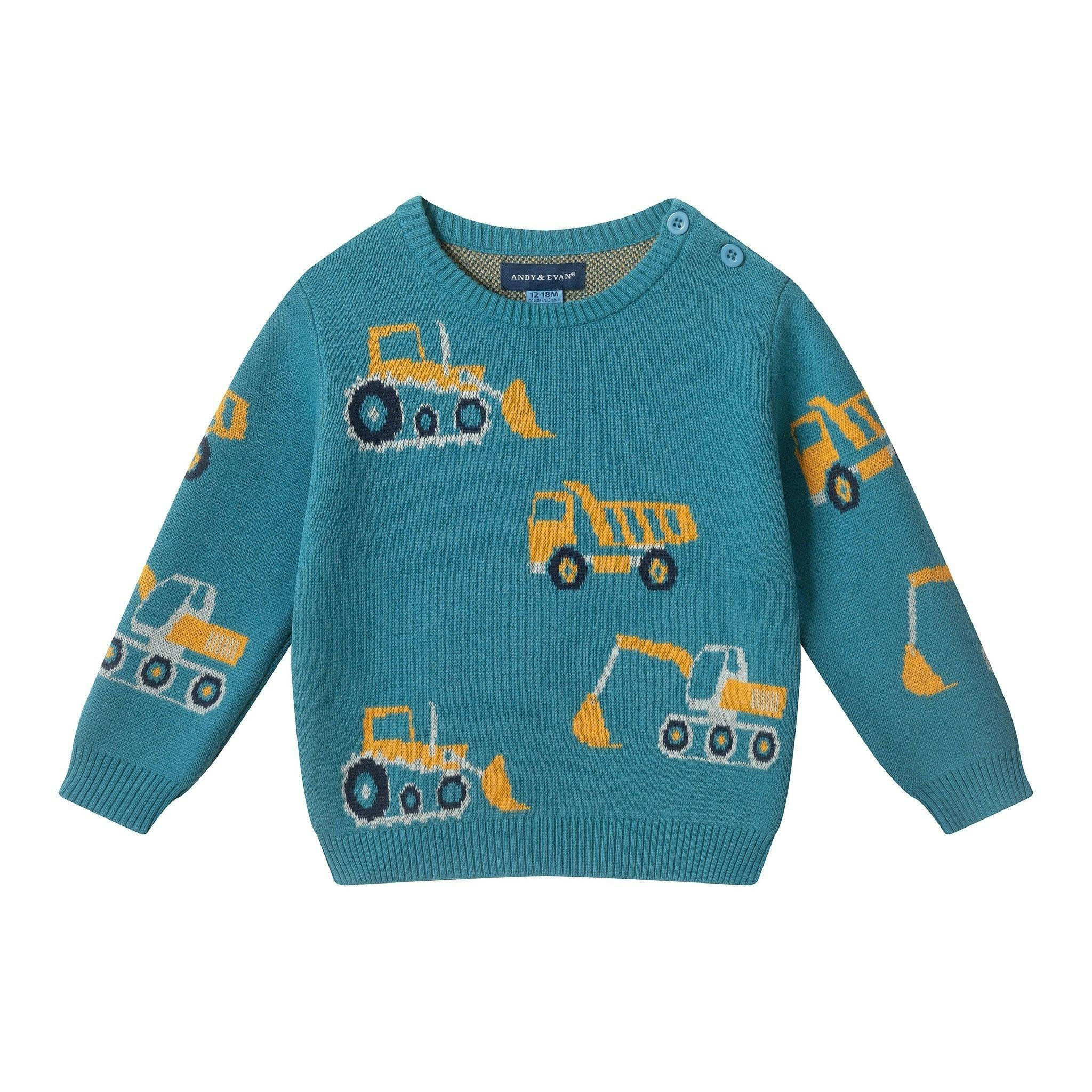 Infant Sweater Knit Set | Construction Crew