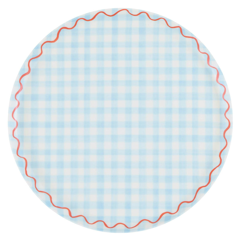 Gingham Reusable Large Plates