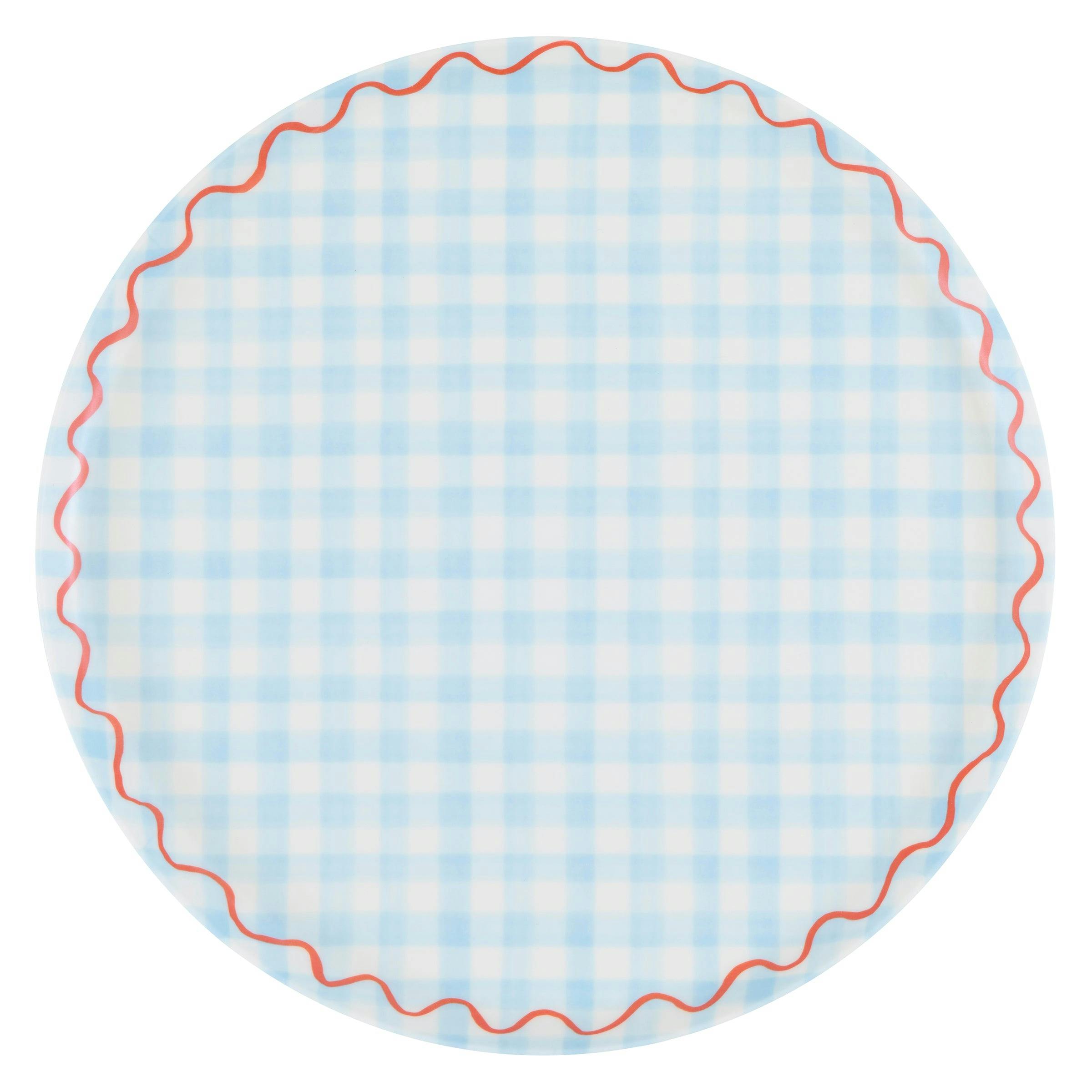 Gingham Reusable Large Plates