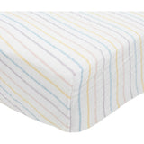 Cotton Muslin Crib Sheet - Unicorn Stripe