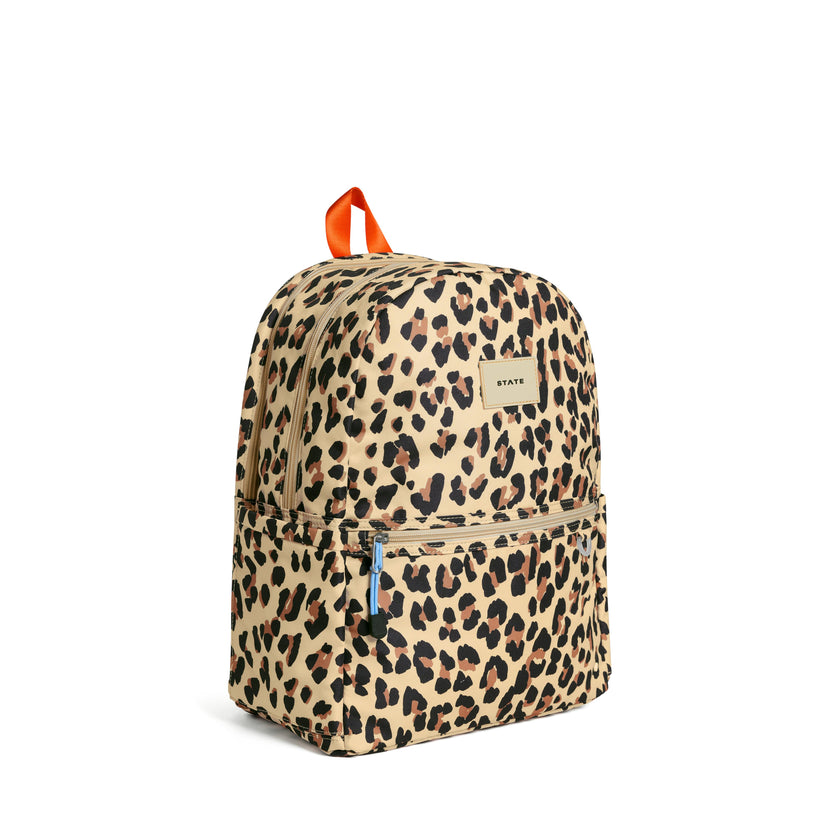 Kane Double Pocket Backpack, Leopard