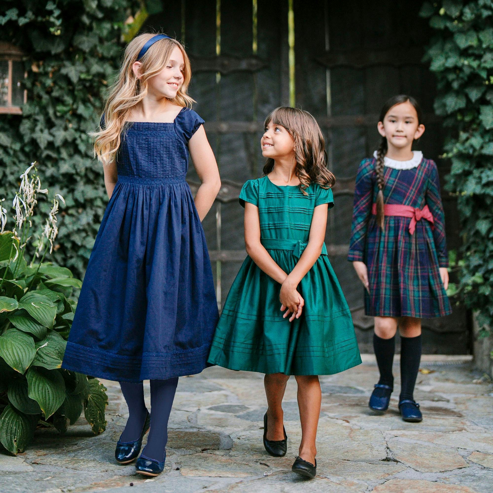Organic Puff Sleeve Pintuck Dress