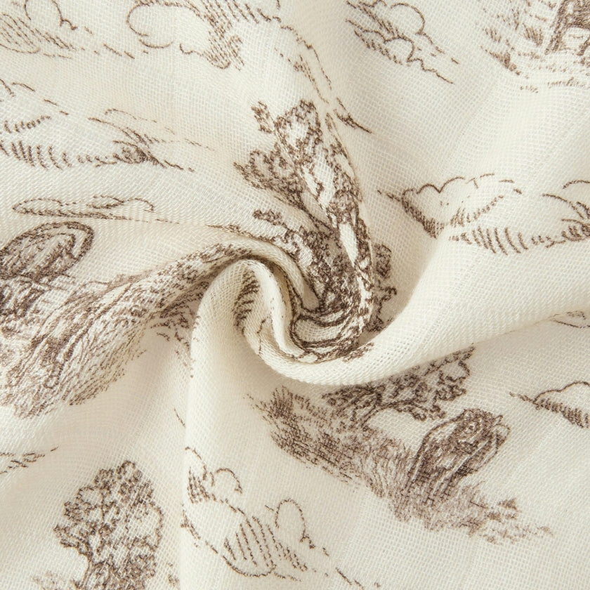 Country Toile Bamboo Two-Piece Burp Cloth Set