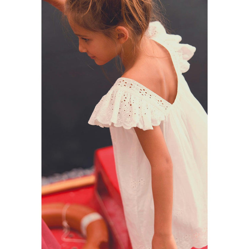 BONTON Embroidered Voile Laura Dress