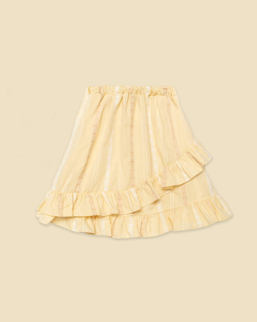 Crossover Sunday Skirt in Pineapple Stripe