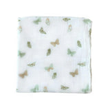 Bamboo Muslin Swaddle Blanket in Rosie Posie