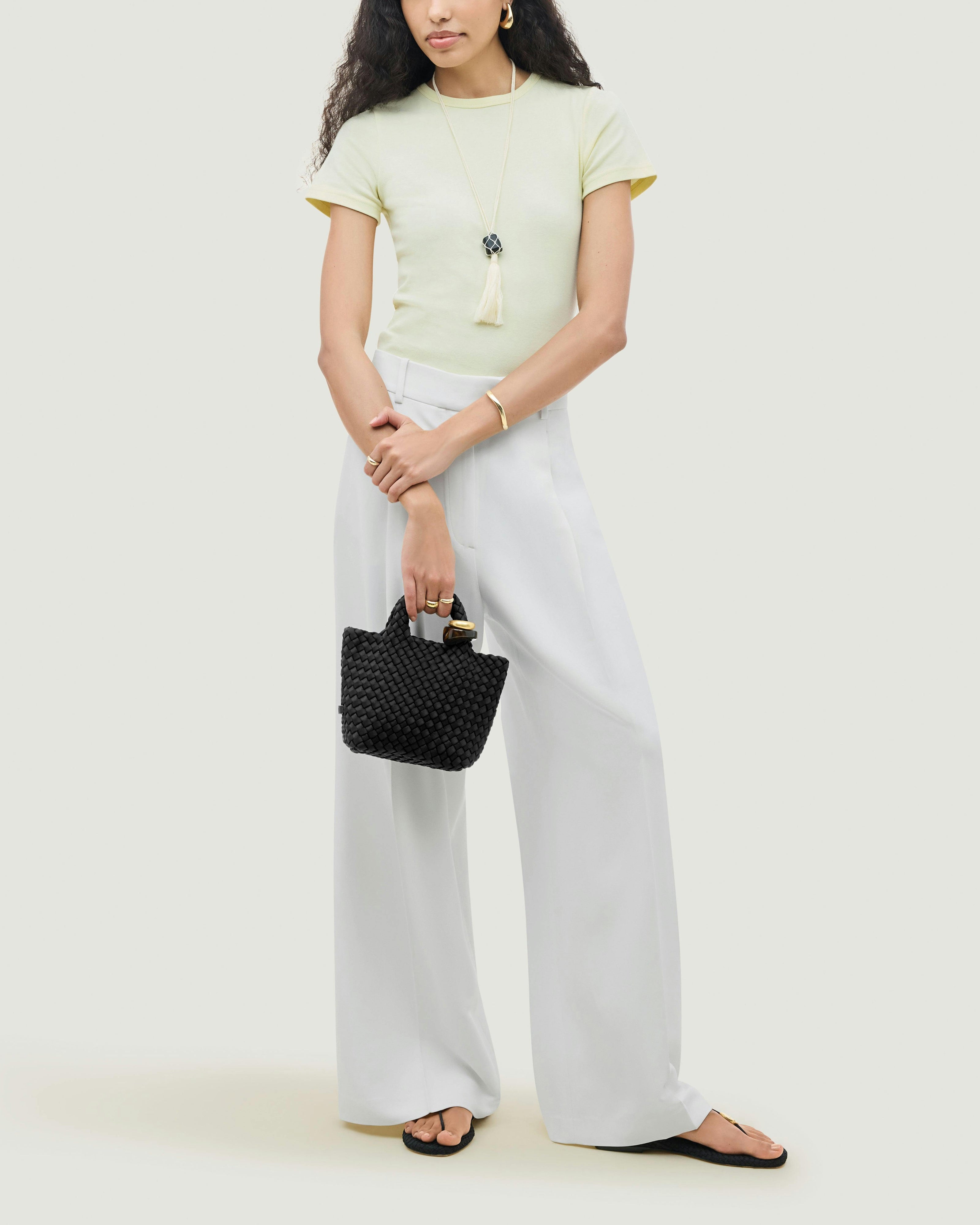 St. Barths Petit Tote Beads | Onyx