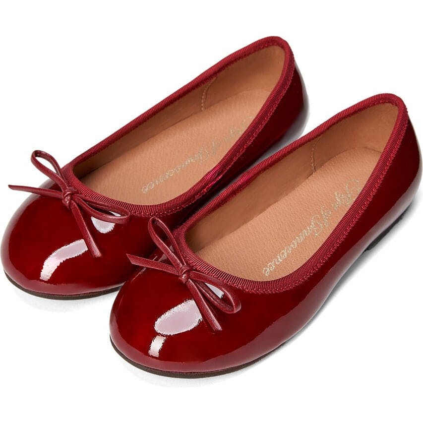 Fannie Glossy Leather Sweet Bow Ballet Flats