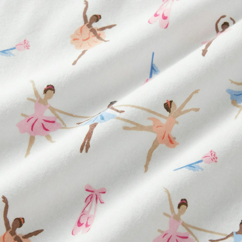 The Organic Long Sleeve Pajama Set [Ballet]