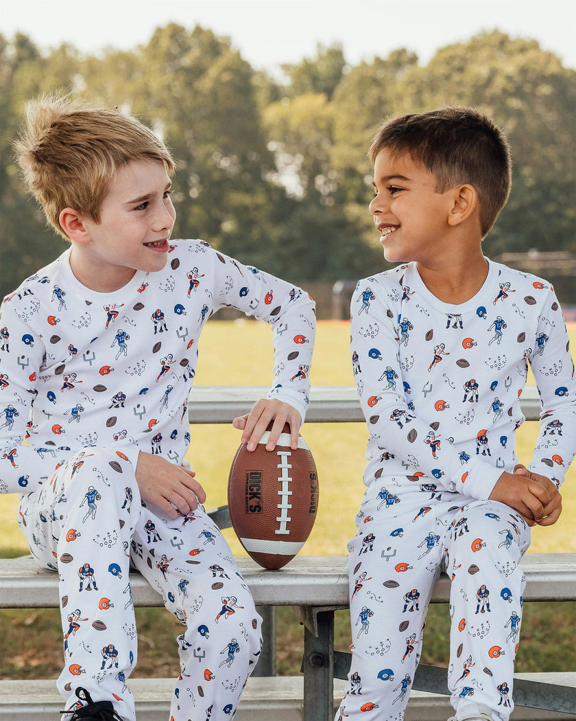 The Organic Long Sleeve Pajama Set [Football]