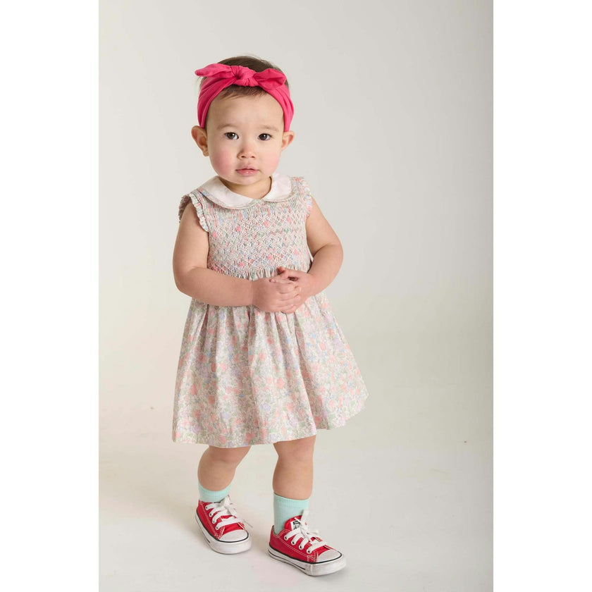 Hand-Smocked Baby Dress - Flora