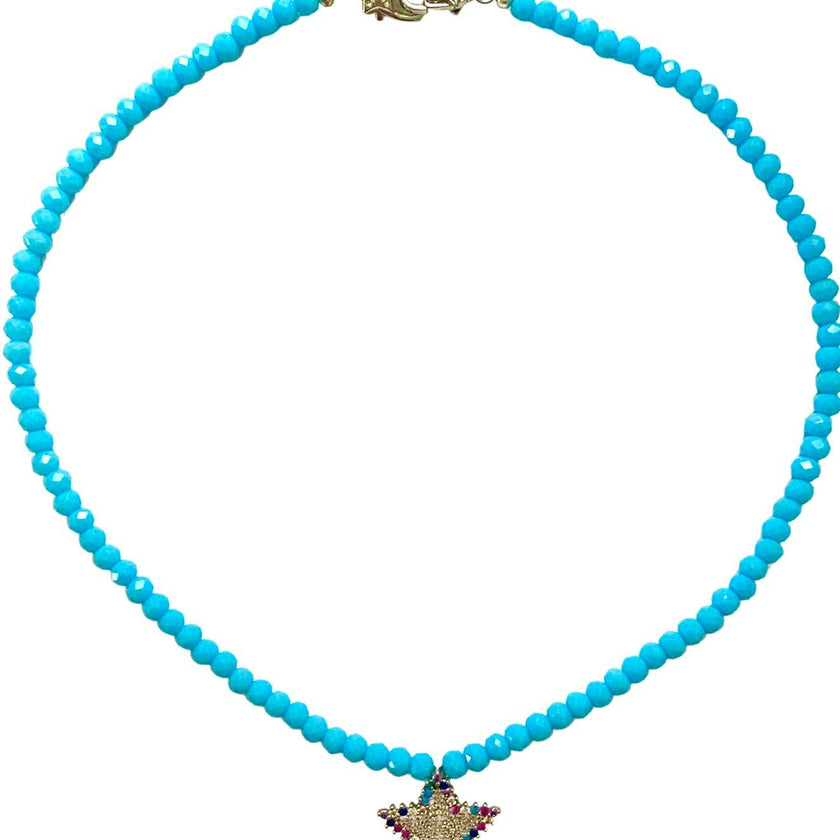 Turquoise Sparklin’ Star Necklace