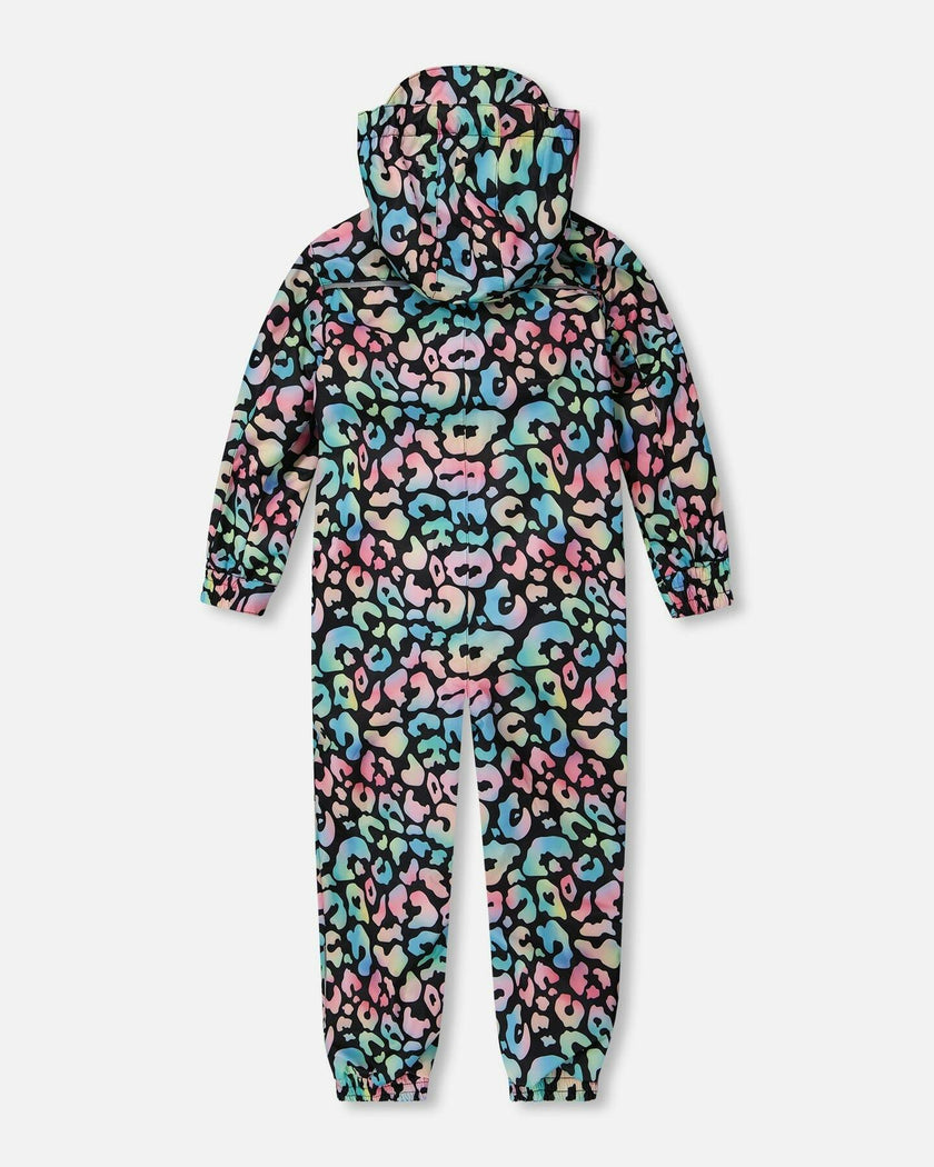 Kids Mid-Season One-Piece Outerwear Black Animal Print