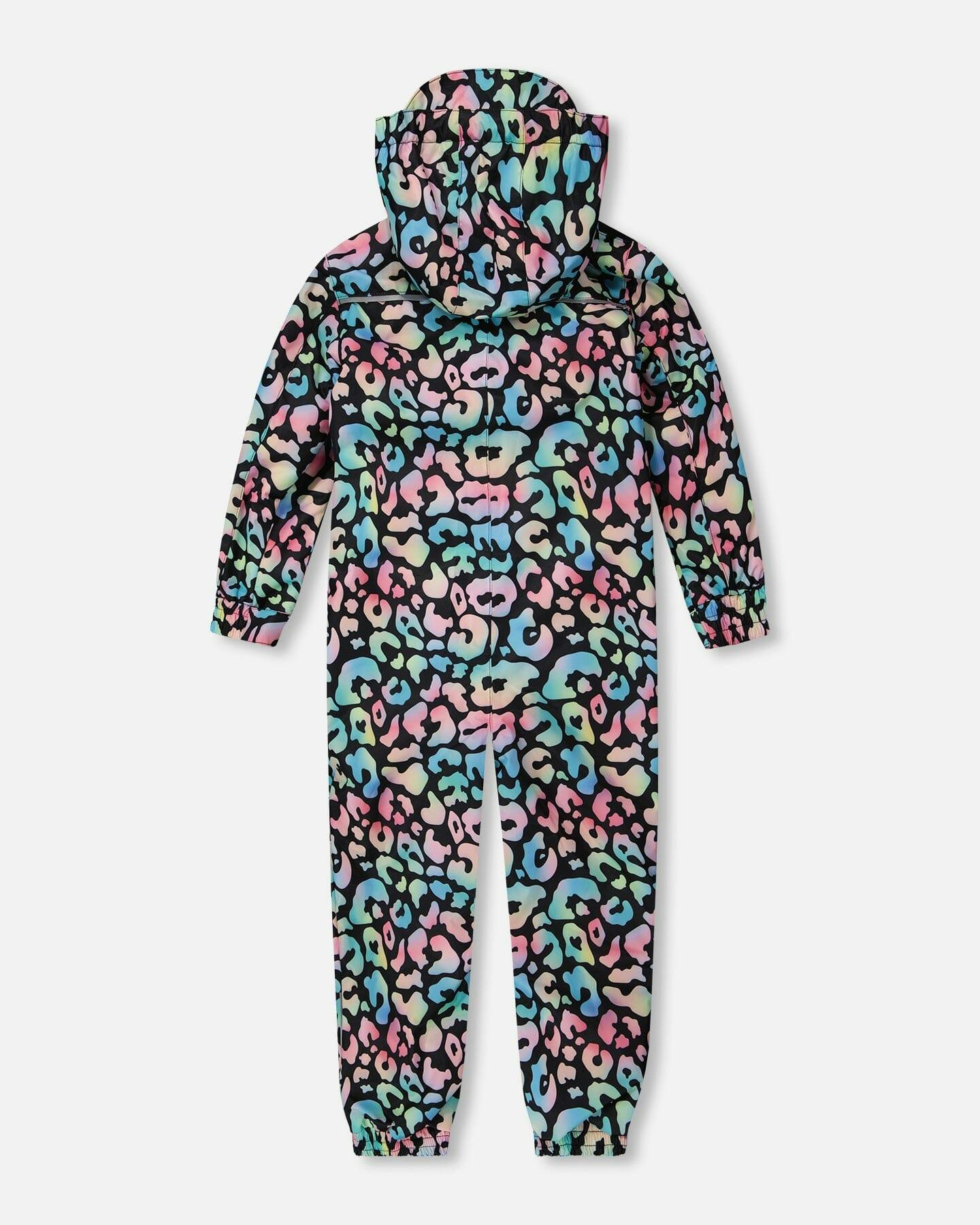 Kids Mid-Season One-Piece Outerwear Black Animal Print